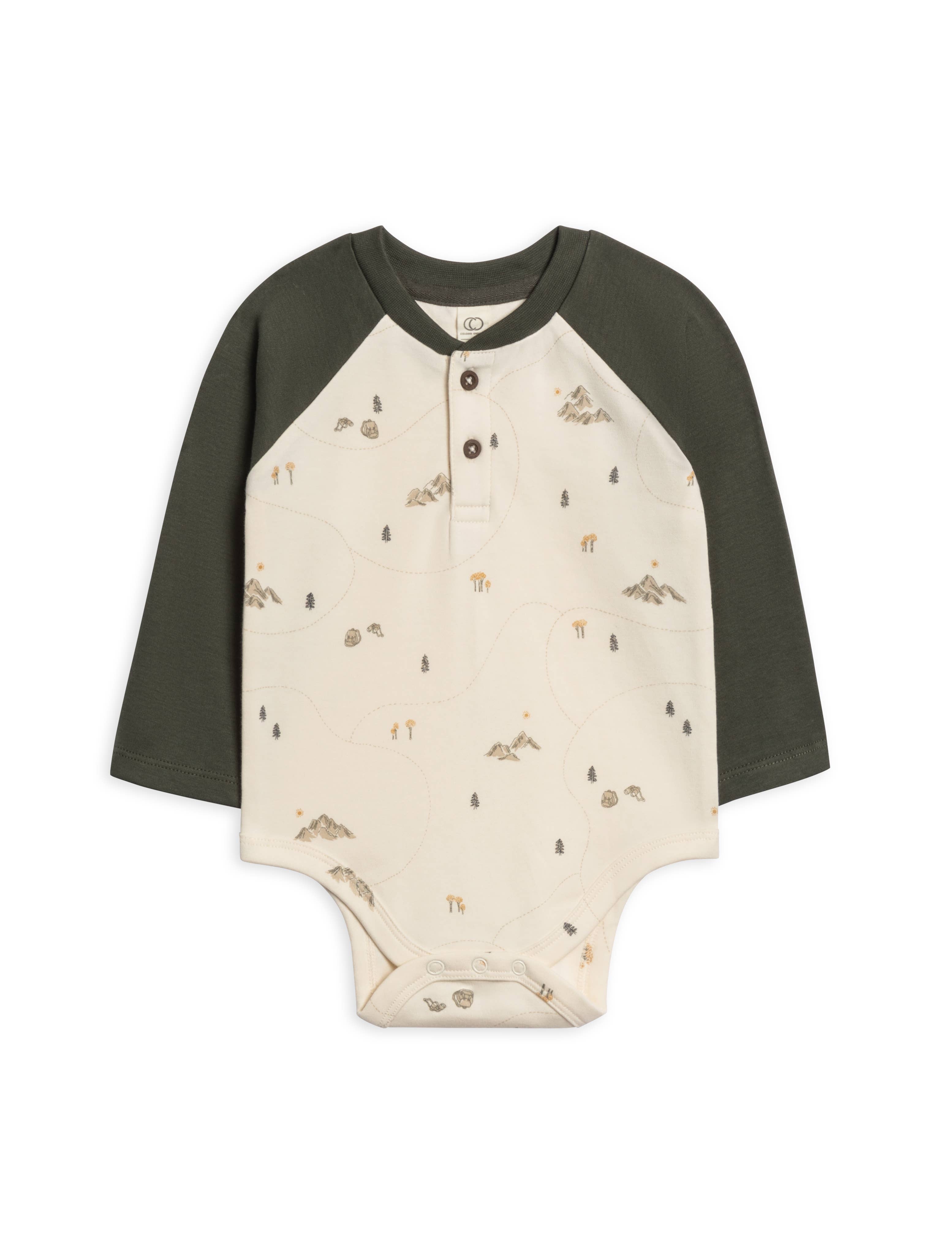 Colored Organics - Wholesale Bodysuit (Non-Footed) - Baby - Lucas Raglan Henley Bodysuit3