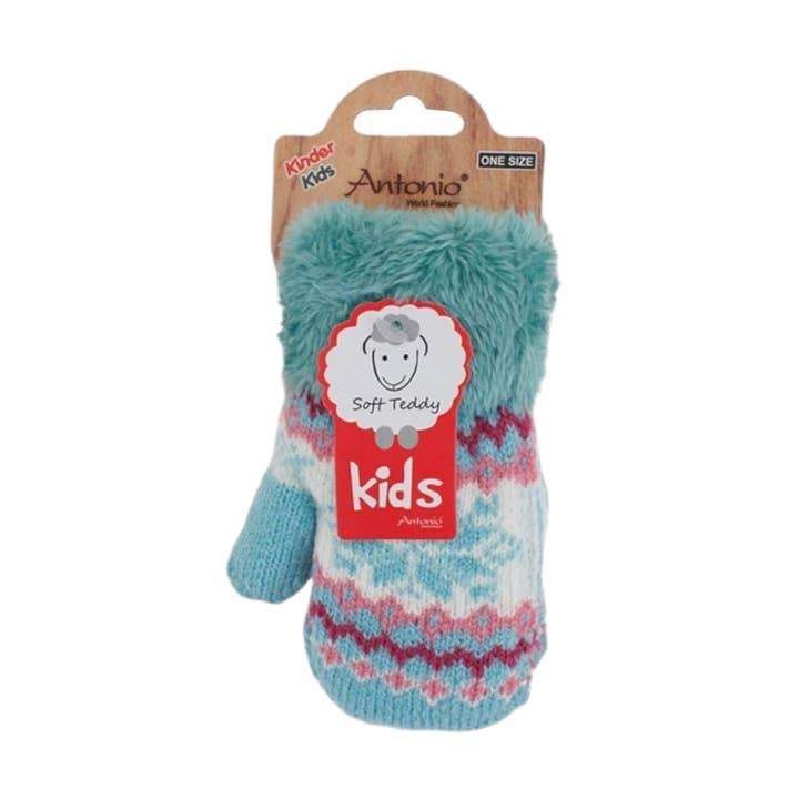 VewoTex - Wholesale Mittens - Kids - Children's Mittens » Knitted Gloves Winter Norwegian Star » Kids Winter Gloves with Soft Teddy » Children's Gloves4