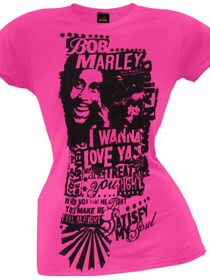 Official Store - Wholesale T-shirt met print - Dames - Bob Marley - Wanna Love Ya Dames Junior T-shirt
