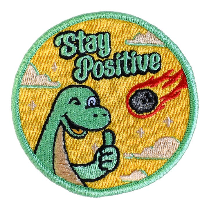 Stay Positive (Iron-On Patch) for wholesale by Retrograde Supply Co.