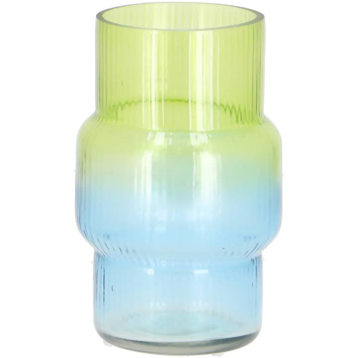 Vaso di vetro Wallow, D10cm, H15cm, Azzurro/Verde chiaro per la vendita all'ingrosso da parte di Vosteen