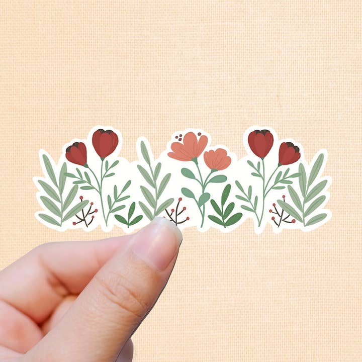 Flower Stripe Vinyl Sticker for wholesale by Sweet Humors