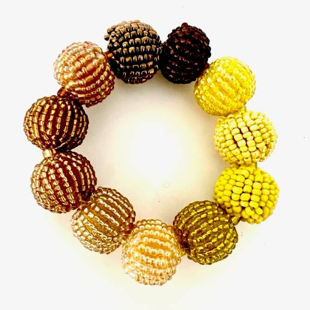 11 Pulseira elástico Amarelo Castanho Multi por atacado de Erik & Mike
