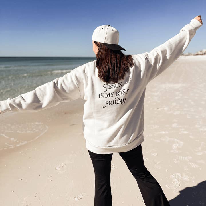 Crewneck Jésus est mon meilleur ami pour la vente par CROUSE OUTFITTERS