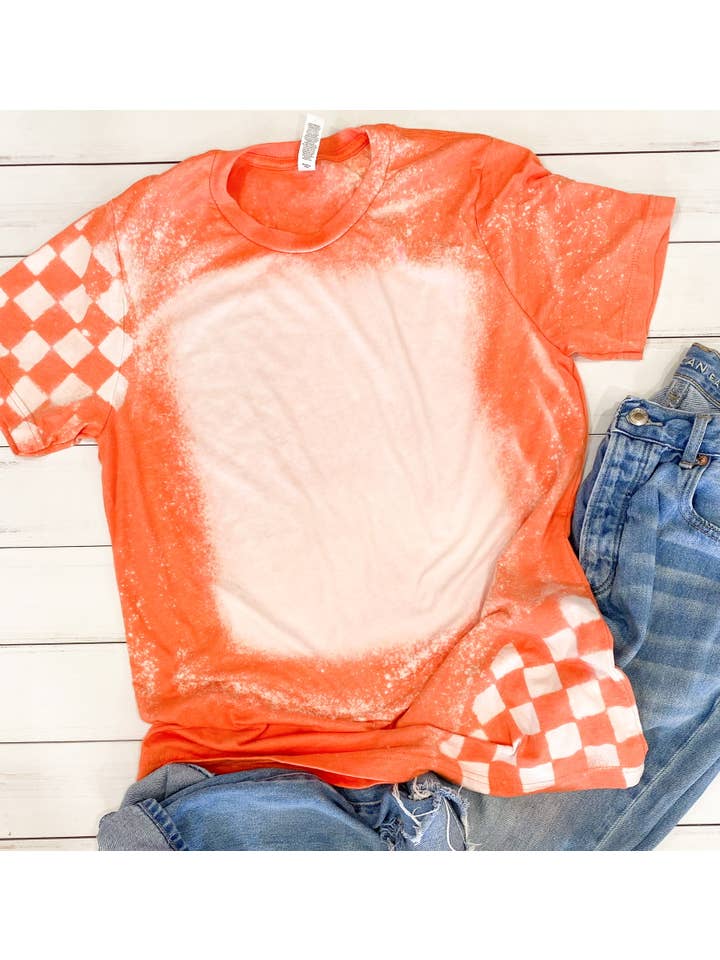 Teeseplease - Wholesale T-Shirt - Women's - Blank bleached race tee orange