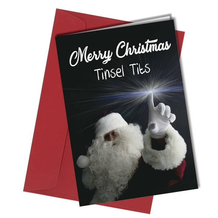 Close to the Bone Greeting Cards and Gifts – wholesale Christmas card – #1204 Tinsel Tits