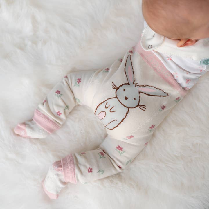 Ziggle Baby - Wholesale Clothing Set - Baby - Bunnies Cream Leggings and Socks Set9