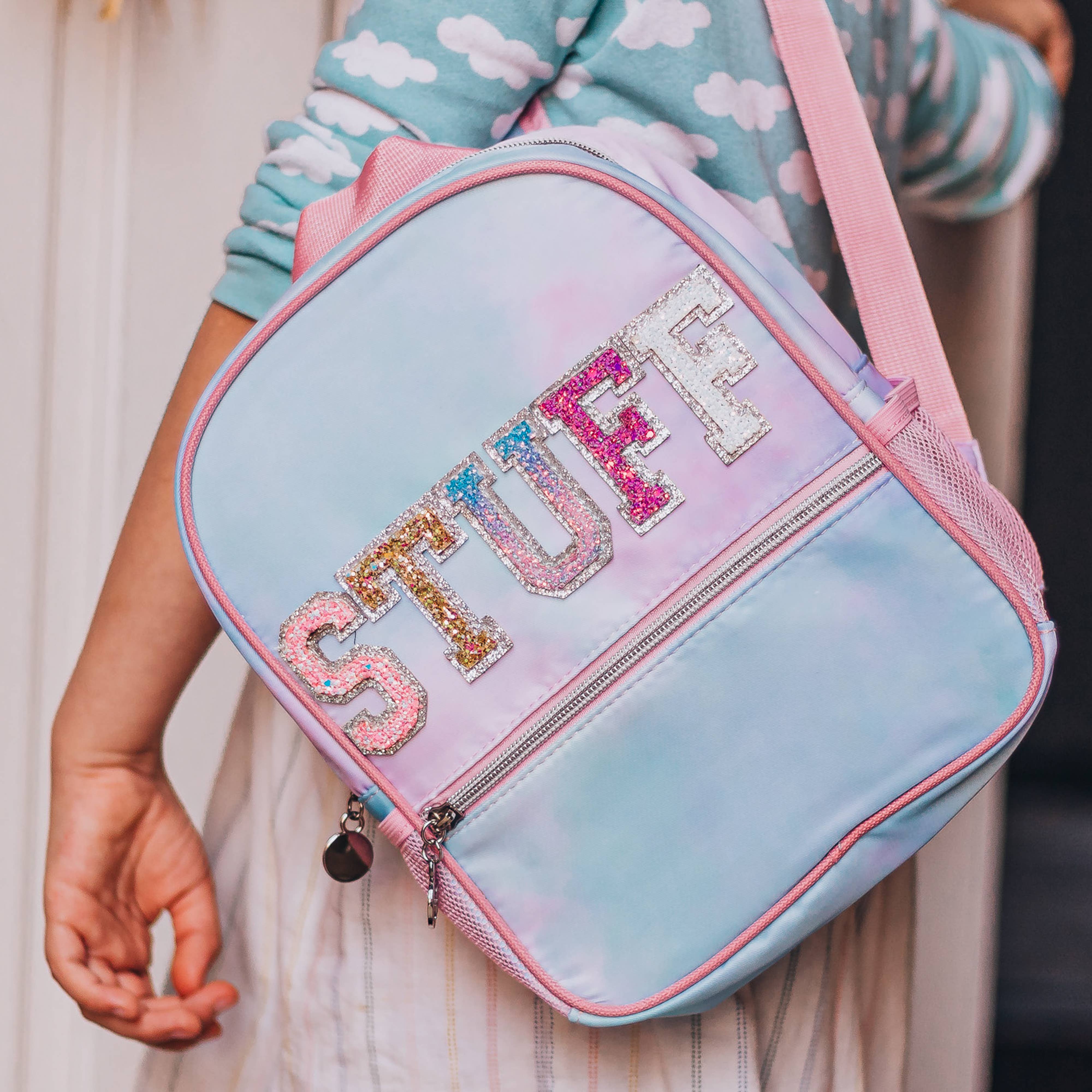 Frog Sac - Wholesale Backpack - Kids - Girls Backpack with Glitter Varsity Letters - Mini Tie Dye7