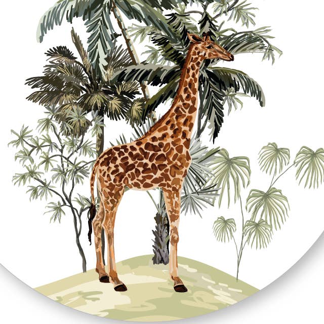 Círculo de Parede Safari Giraffe por atacado de Kleine Binky