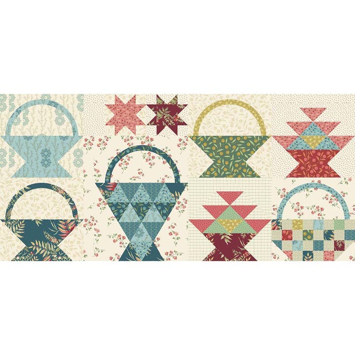 Cestas de Anna - Patrón del Bloque 3 para venta al por mayor de Laundry Basket Quilts