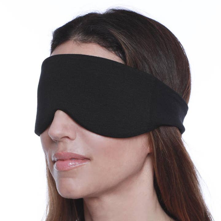 HappyLuxe - Vente Masque de nuit - Masque de sommeil Escape en noir de jais