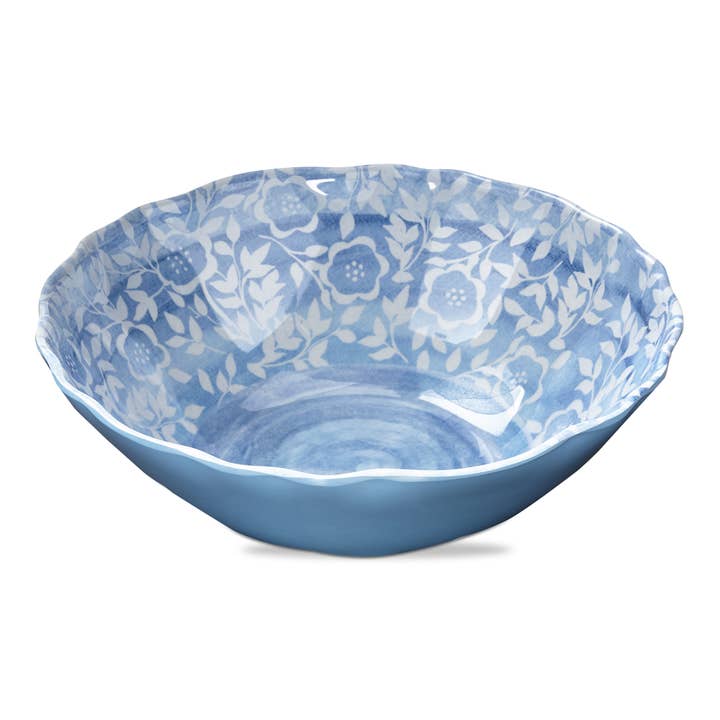 Cottage Melamine Serving Bowl Blue Multi Summer for wholesale by tag