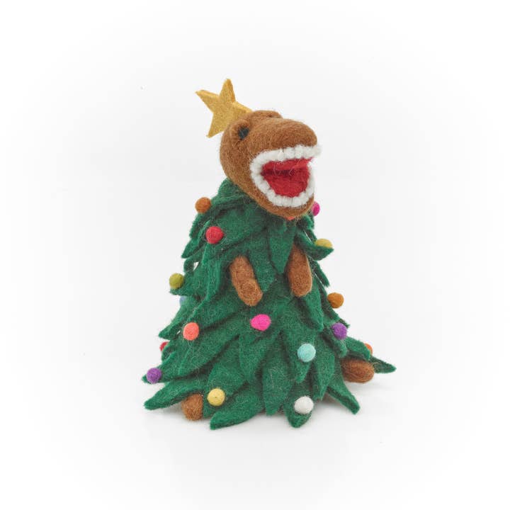 Felt So Good - Wholesale Tree Topper - Handmade Felt Tree-Rex Christmas Tree Topper