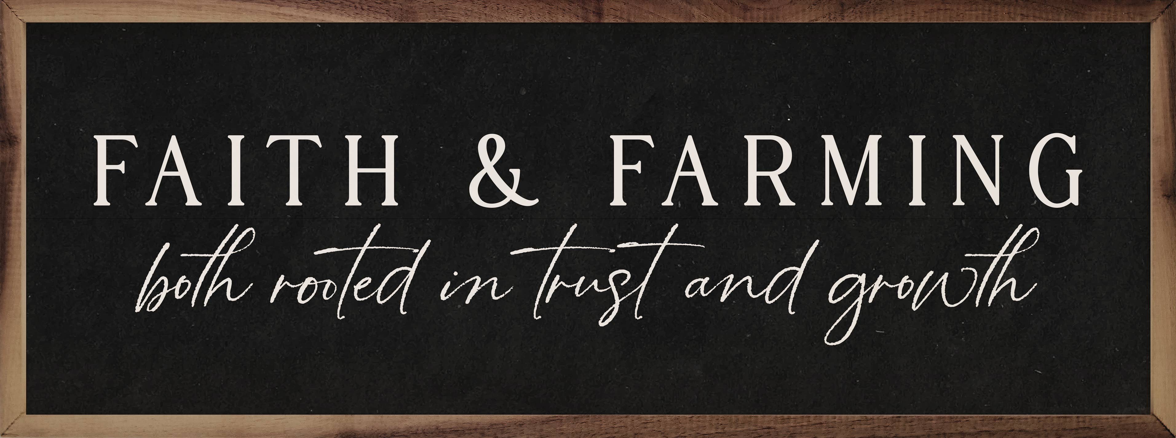 Kendrick Home - Wholesale Wood Wall Art - Faith And Farming Black0