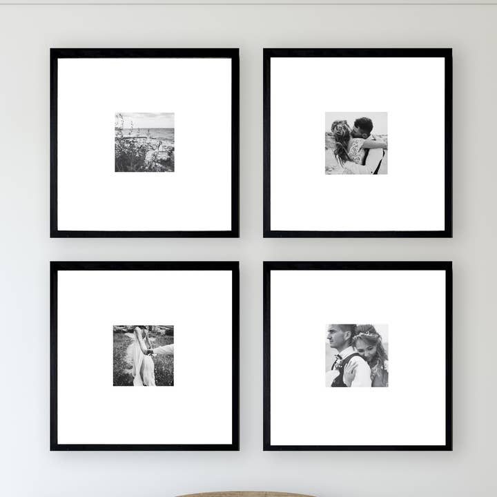 Brayden and Brooks – wholesale Picture frame – 24x24 Thick Matted Thin Black Photo Frame0