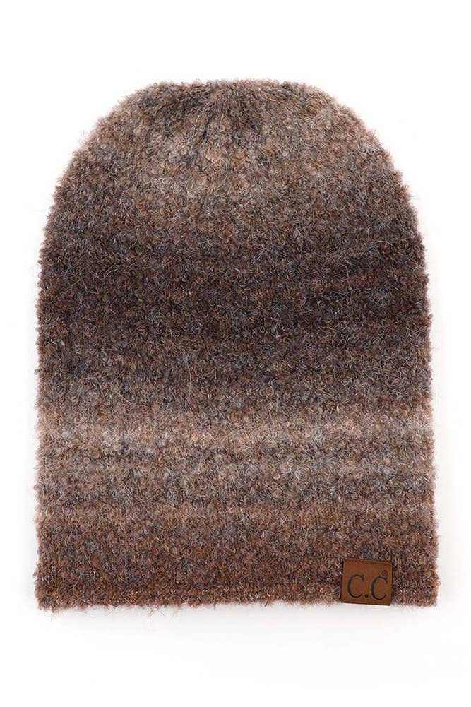Hana - Wholesale Beanie - Women's - C.C Multi Color Ombre Mohair Cuff Beanie12