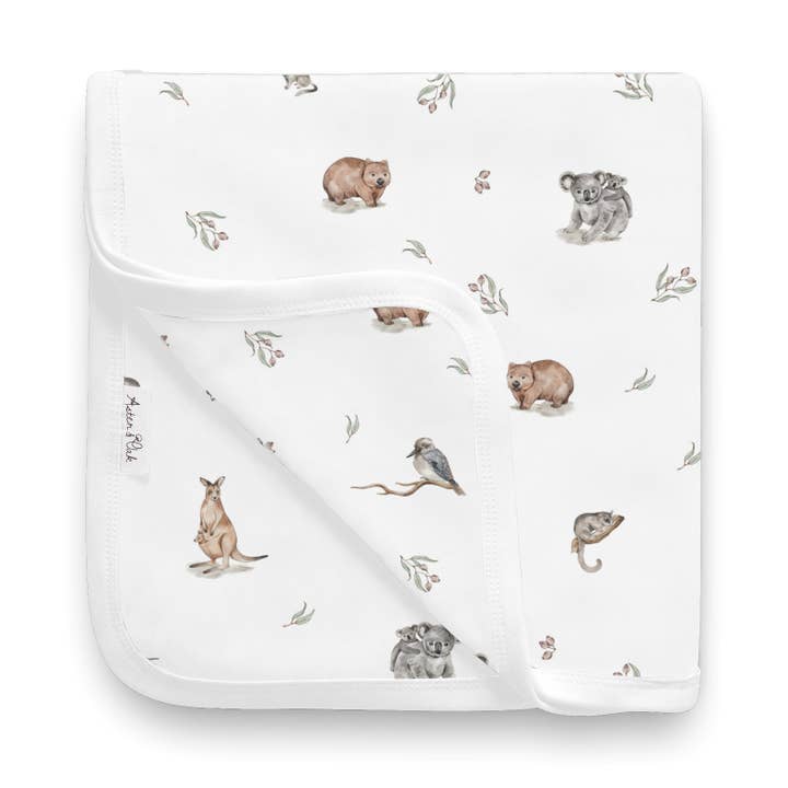 Native Animals Baby Wrap for wholesale by Aster & Oak