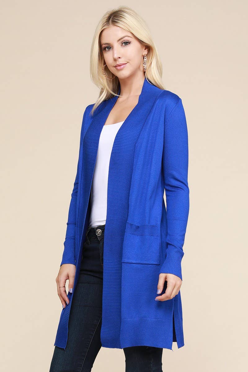 NINEXIS - Vente Cardigan – femme - AWOCAL311_CARDIGAN OUVERT À MANCHES LONGUES AVEC POCHES LATÉRALES4