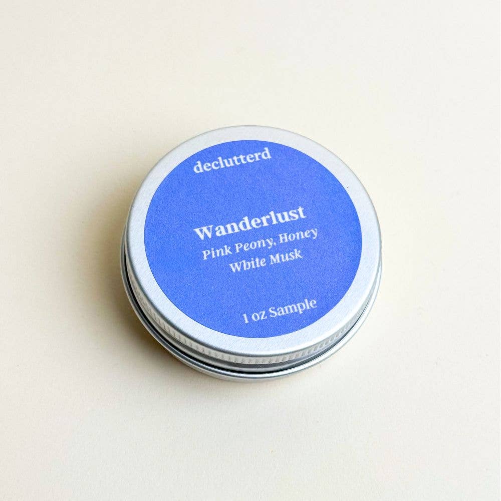 declutterd - Wholesale Travel Candles - Candle Tin Sample 1 oz Wood Wick Non Toxic Coconut Soy Wax17
