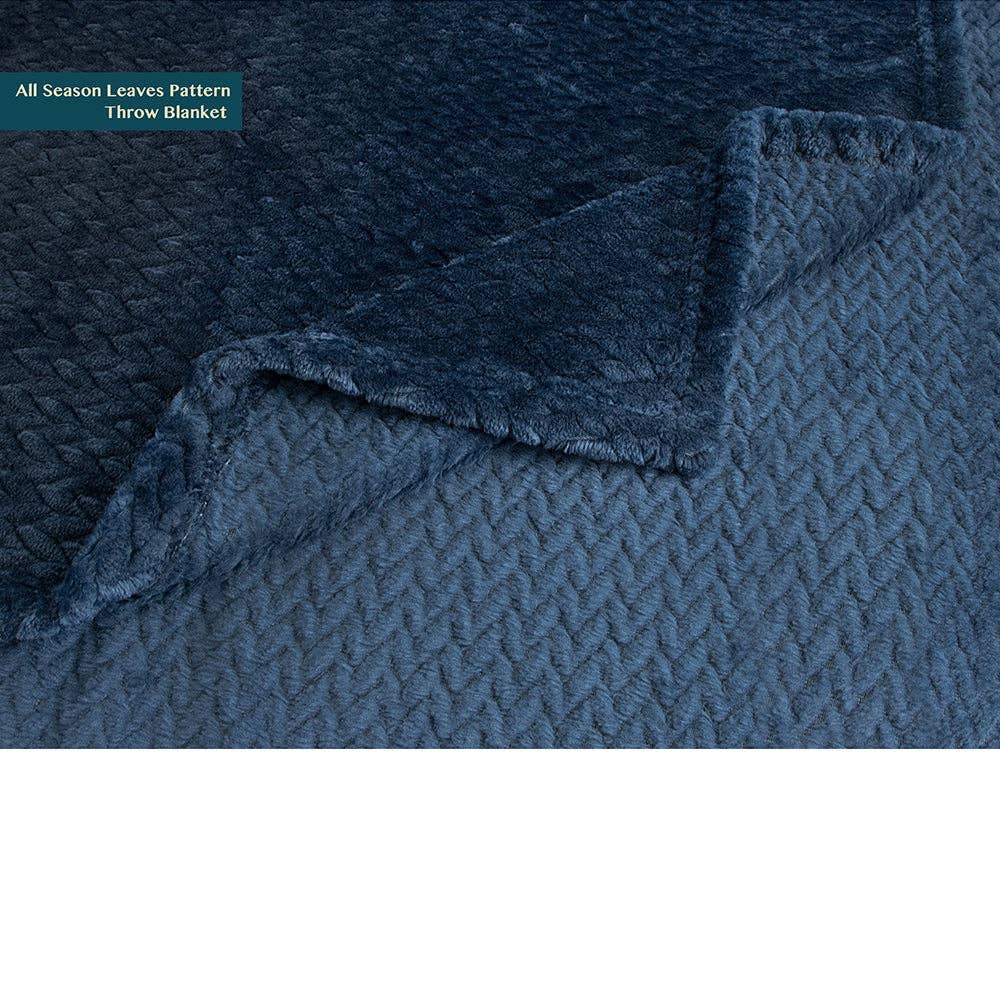 Pavilia – Manta para sofá por atacado – Cobertor de fleece texturizado com estampa de folhas61