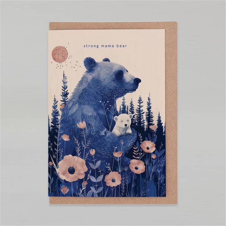 Botanopia USA - gifts , decor and cards for plant lovers - Wholesale Everyday Greeting Card - Strong Mama Bear | Mother's Day Card