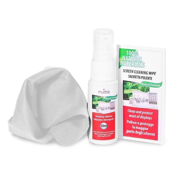 PURO - Wholesale Device Screen Protector - Screen Cleaning Kit With Spray, Microfiber Cloth And Salvi