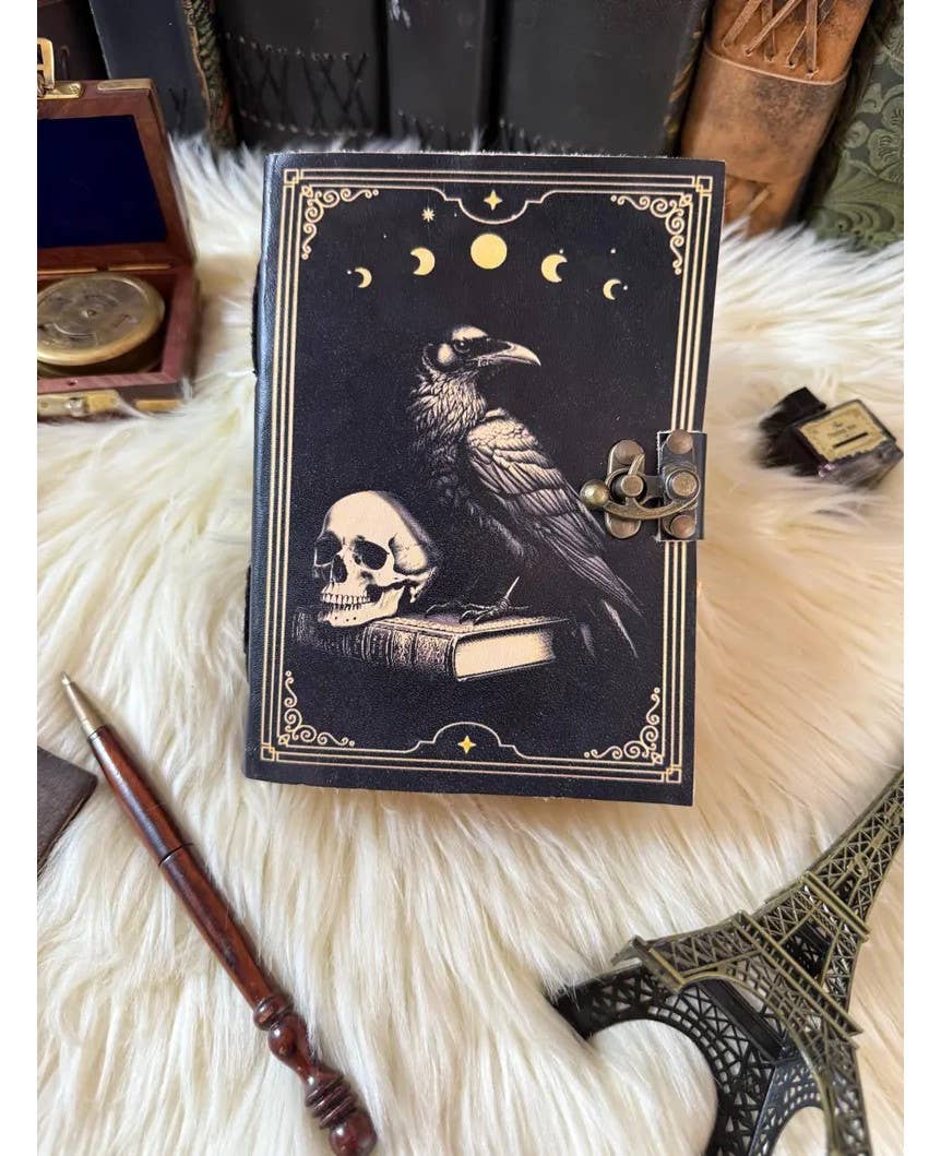 Billion Brothers - Vente Journal intime - Journal en cuir Livre des ombres Corbeau Journal gothique Carnet3