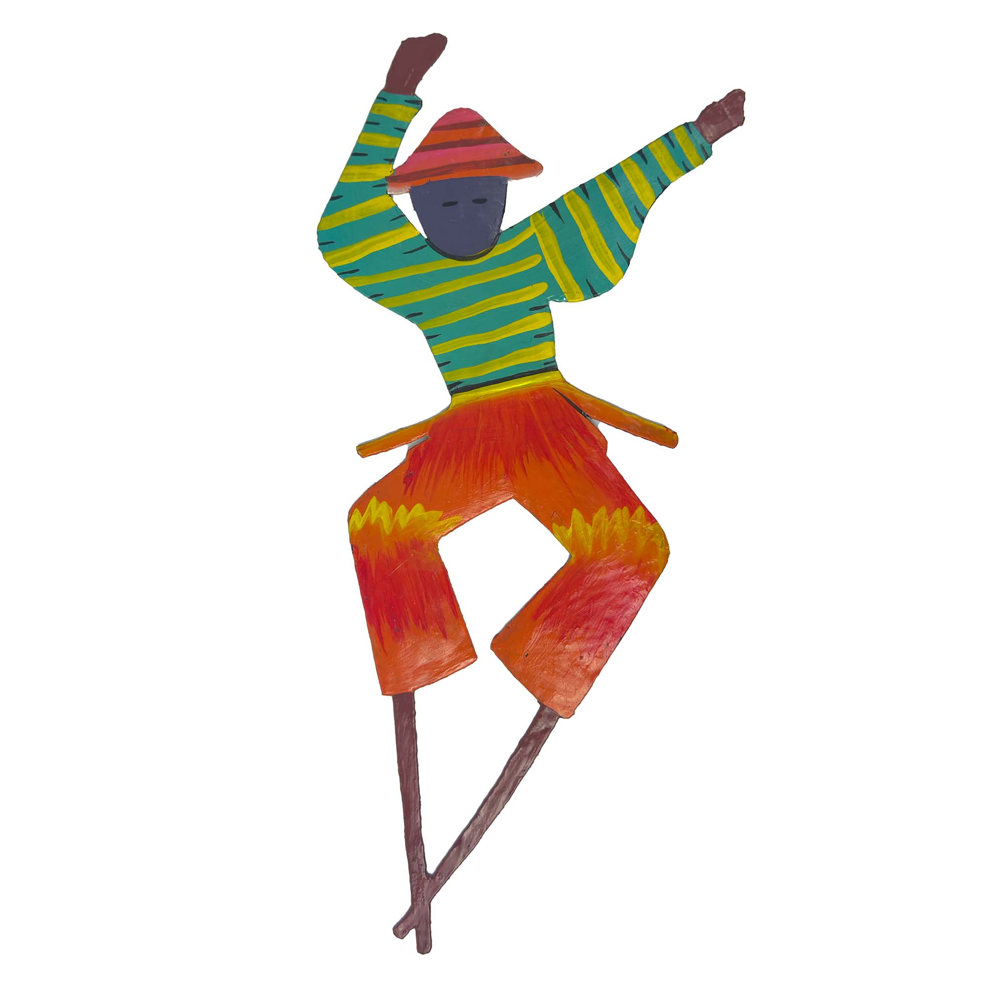 Global Crafts - Vendita all'ingrosso Scultura - Moko Jumbies Dipinti - Mojo Ankle Tap, 12 pollici0