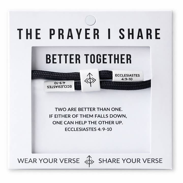 BETTER TOGETHER Bracelet, Christian Cord Bracelet for wholesale by The Prayer I Share