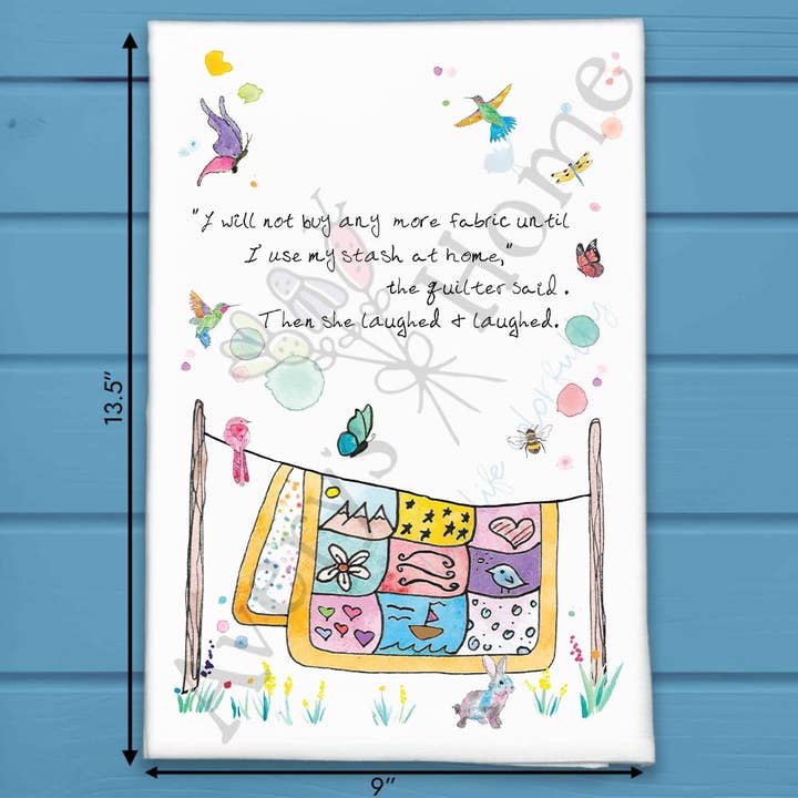Quilting Fabric Stash Tea Towel for wholesale by Avery's Home