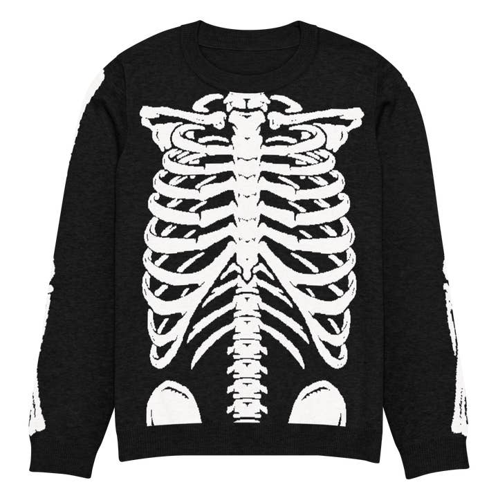 Goth Cloth Co. - Wholesale Graphic sweatshirt – Unisex - Skeleton Squad Knit Crew Neck Sweater12