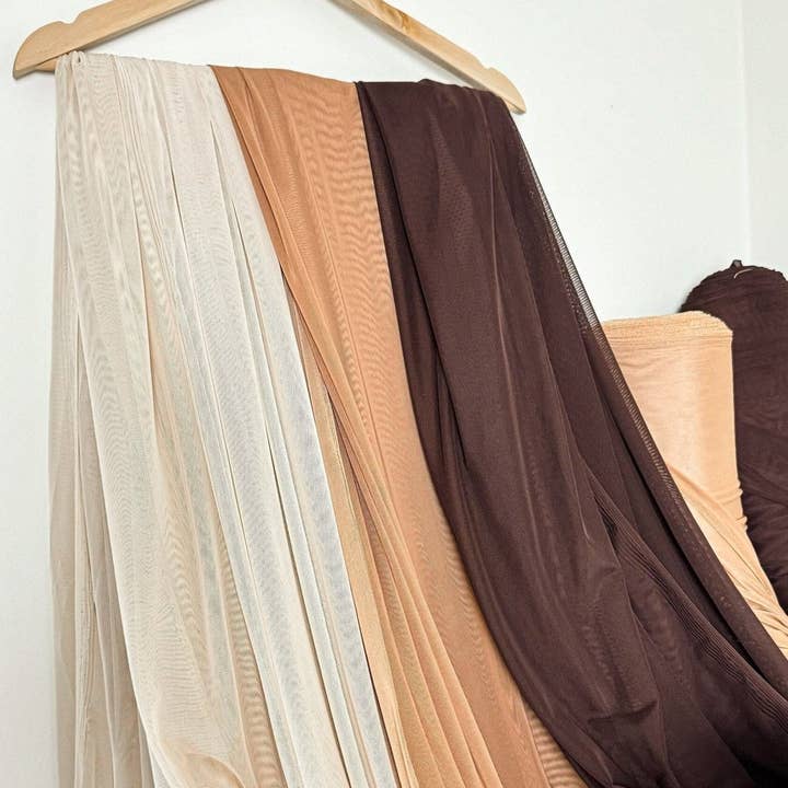 GalaTextile - Wholesale Fabric - POWER MESH 4 way Stretch, Nude Mesh Nylon Spandex, Bridal Power Mesh By Yard, Soft Sheer Fabric High Quality Affordable Price Neutral Colors5