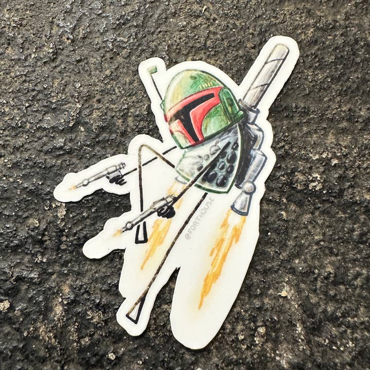 FortHouse Studios - Wholesale Sticker - Boba Tea Fett Sticker