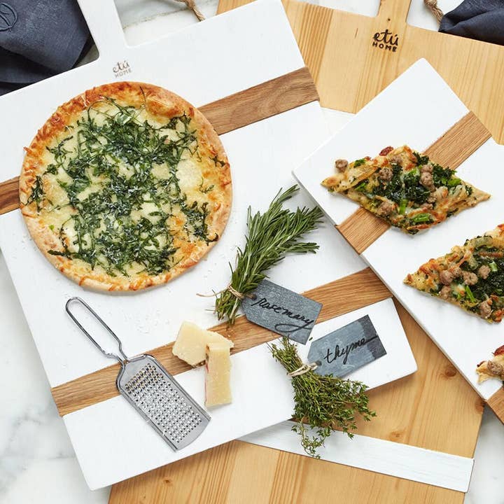 etúHOME - Wholesale Cheese Board - Mod Charcuterie Cheese Board, Medium Rectangle, White4