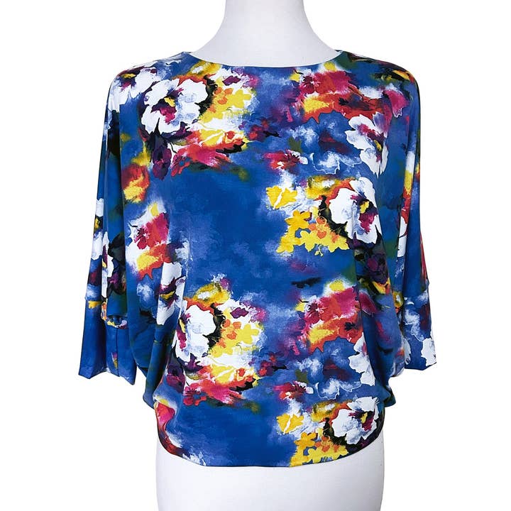 Batwing Top - Cobalt Crush for wholesale by Desserts and Skirts