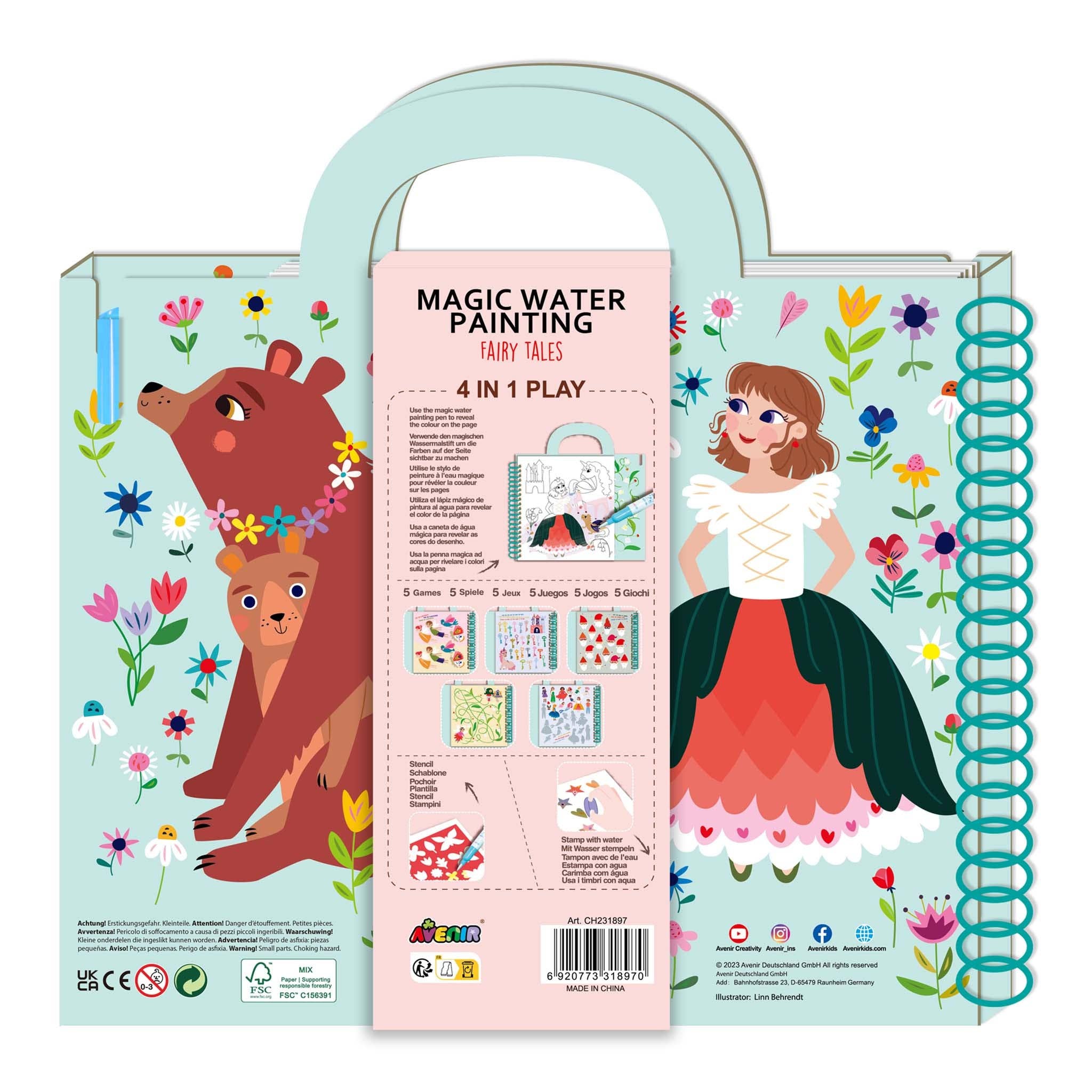 KidAntics – wholesale Art set – Child & baby – Magic Water Painting Fairy Tales1