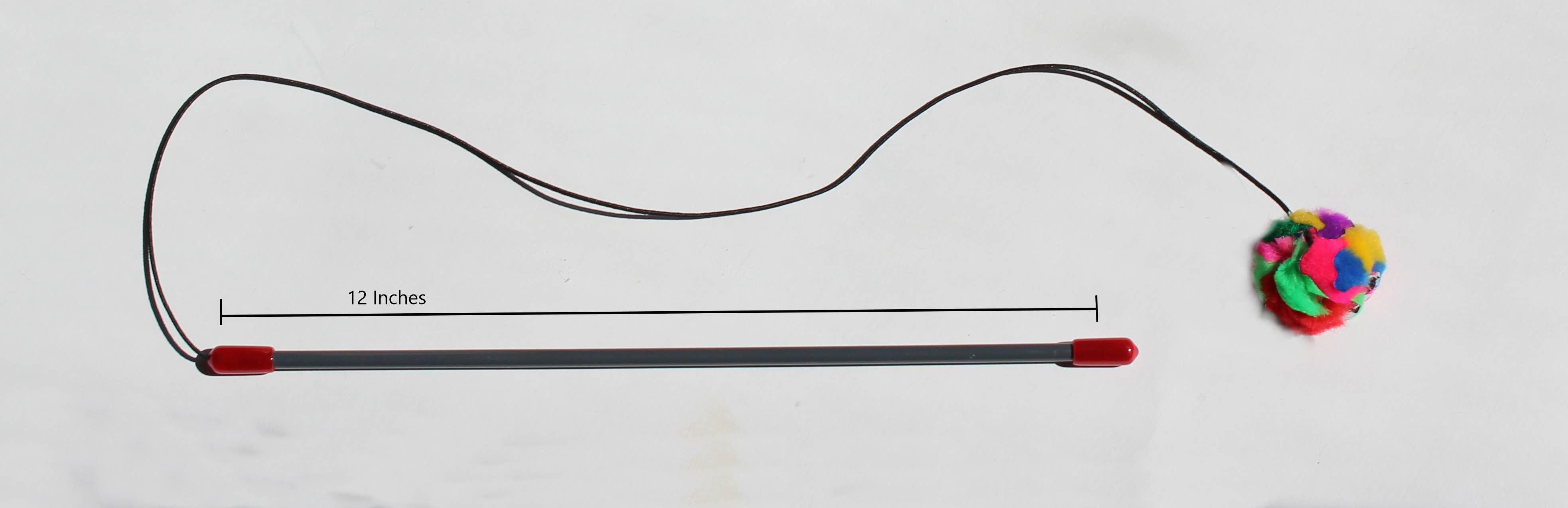 CanCor Innovations Inc. – Brinquedo - Gato por atacado – varinha de 12 Polegadas com Mini Bola de Crinkle1