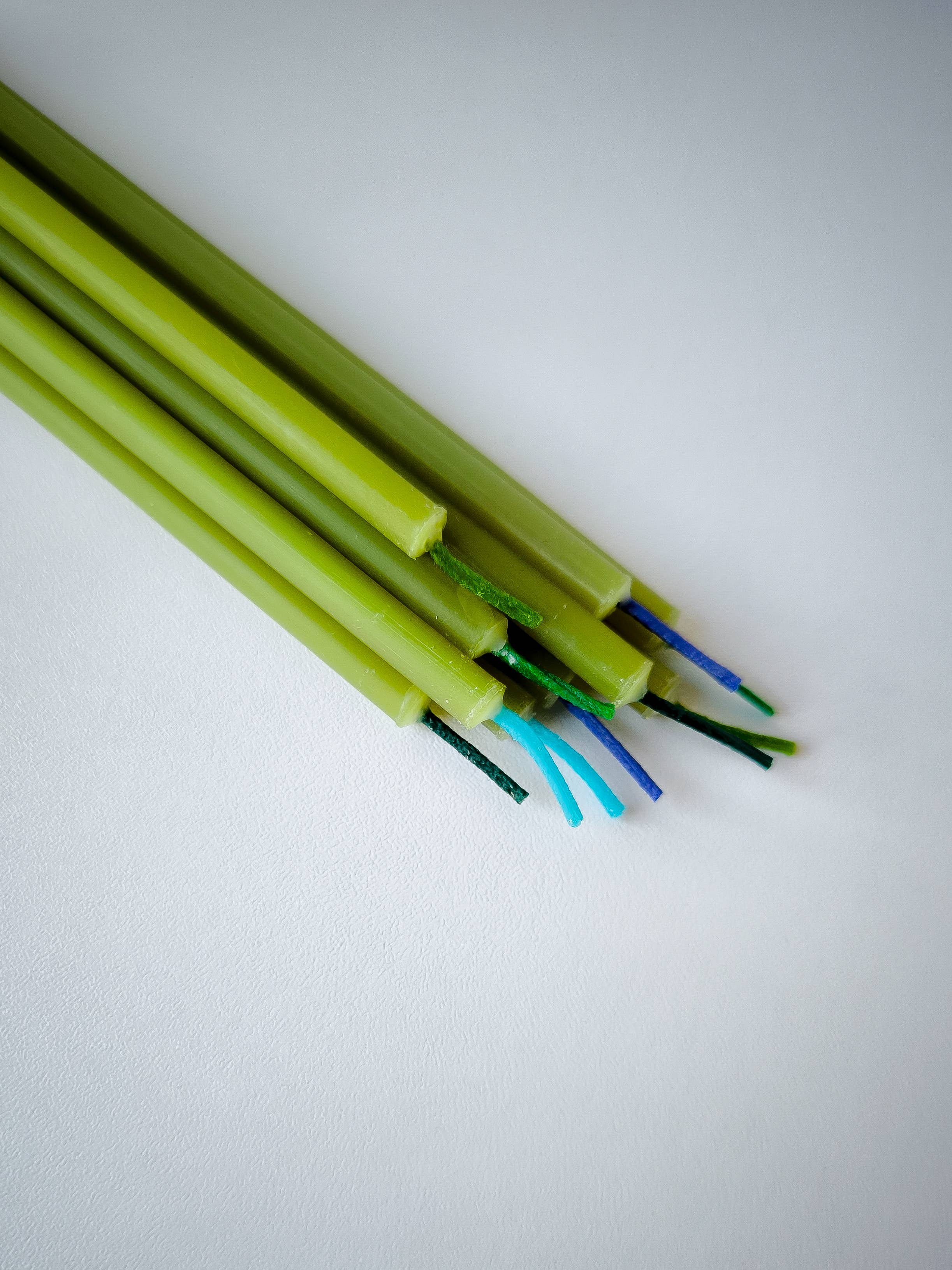 korys - Wholesale Cake Candle - Birthday Candles - green beeswax  5