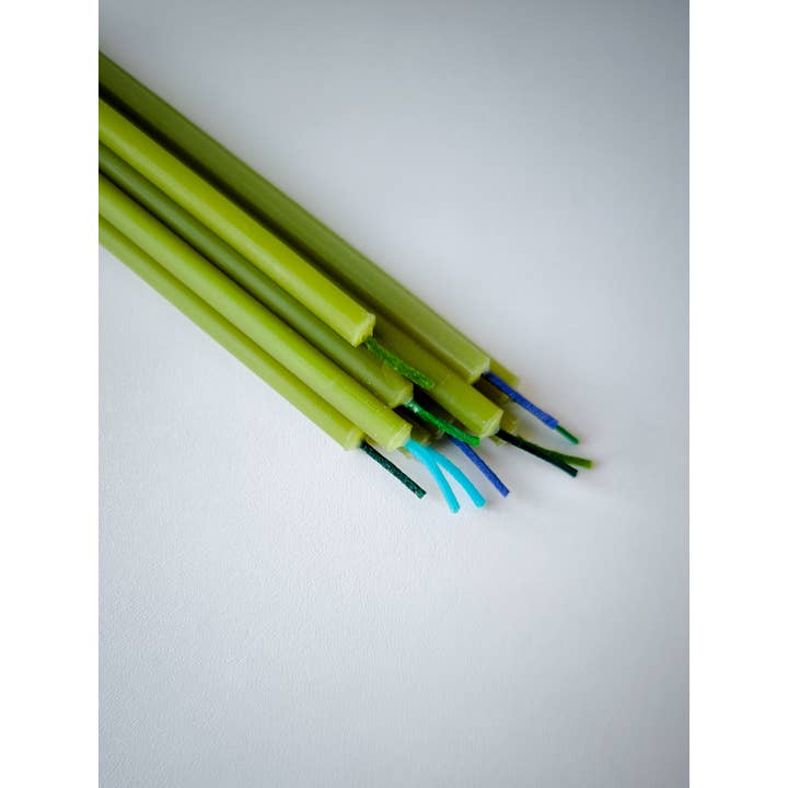 korys - Wholesale Cake Candle - Birthday Candles - green beeswax 5