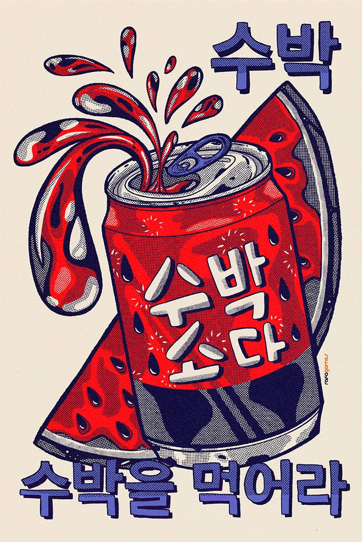 BLUE SHAKER - Wholesale Art Print - Rafael Gomes - Watermelon Soda0