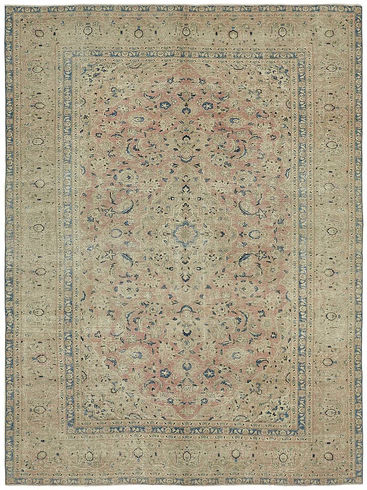 Tappeto grande beige 8x11 rigenerato - 45442 per la vendita all'ingrosso da parte di RUG N CARPET