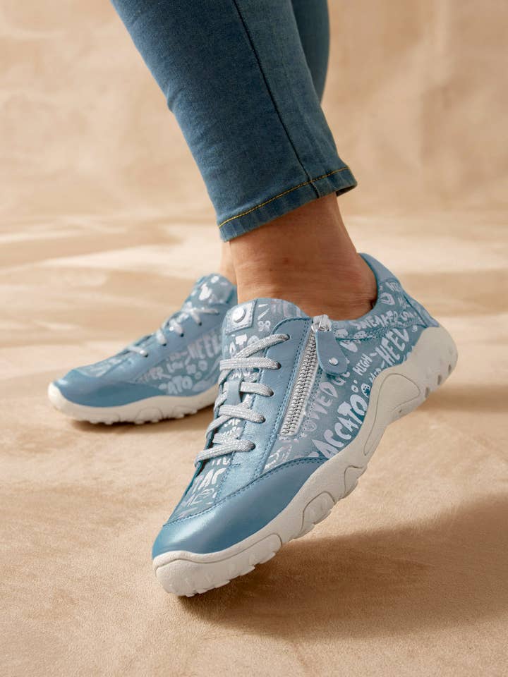 Skinnskor med mönstrad glans och dragkedja (2012027_0001) för wholesale av PEDICONFORT