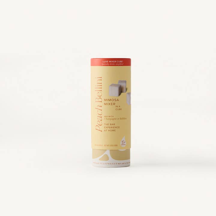 Peach Bellini Mimosa Mixer | Tallboy Wholesale for wholesale by TEASPRESSA | LUXE Mixer Cube