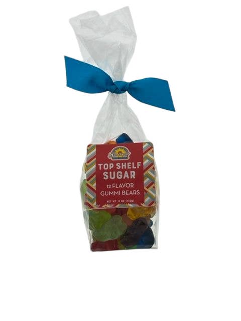 Sunflower Food Company - Wholesale Gummy - Gift Bag - 12 Flavor Gummi Bears 6 oz. bag/bow