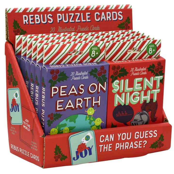Project Genius - Wholesale Retailer Display - Paper & Novelty - 12 PC Holiday Rebus Shipper Display (Individual SRP $3.50)