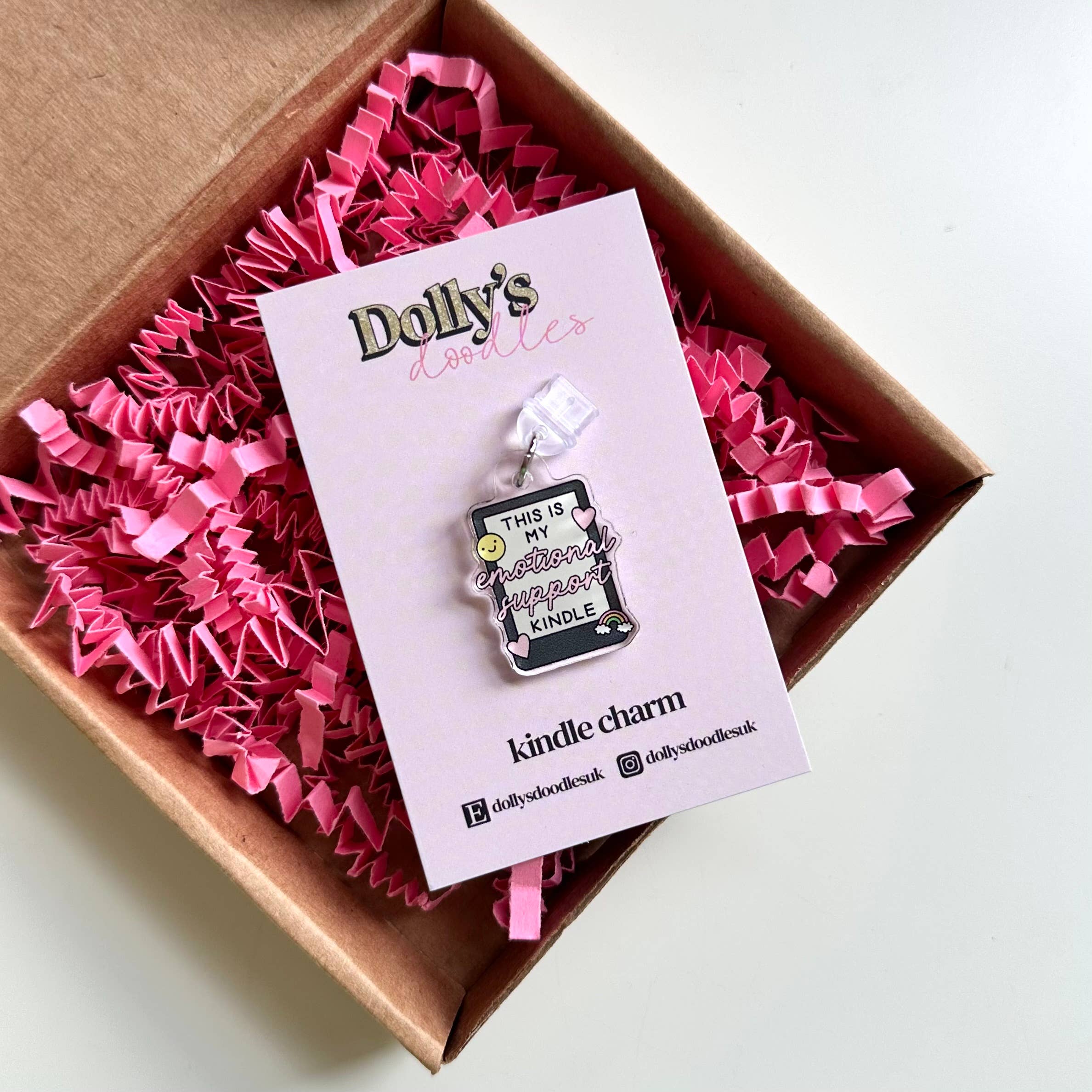 Dolly’s Doodles – wholesale Bokmärke – Kindle Charm - Känslomässigt stöd läsklubb bokgåva0