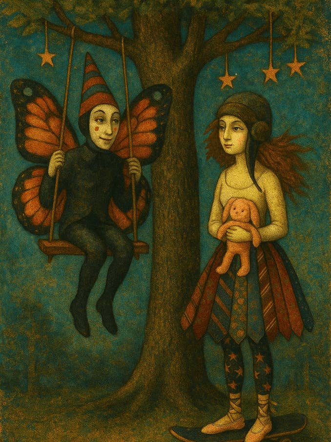 Cartão de felicitações, rapariga de skate por atacado de Thistle and Tale Press