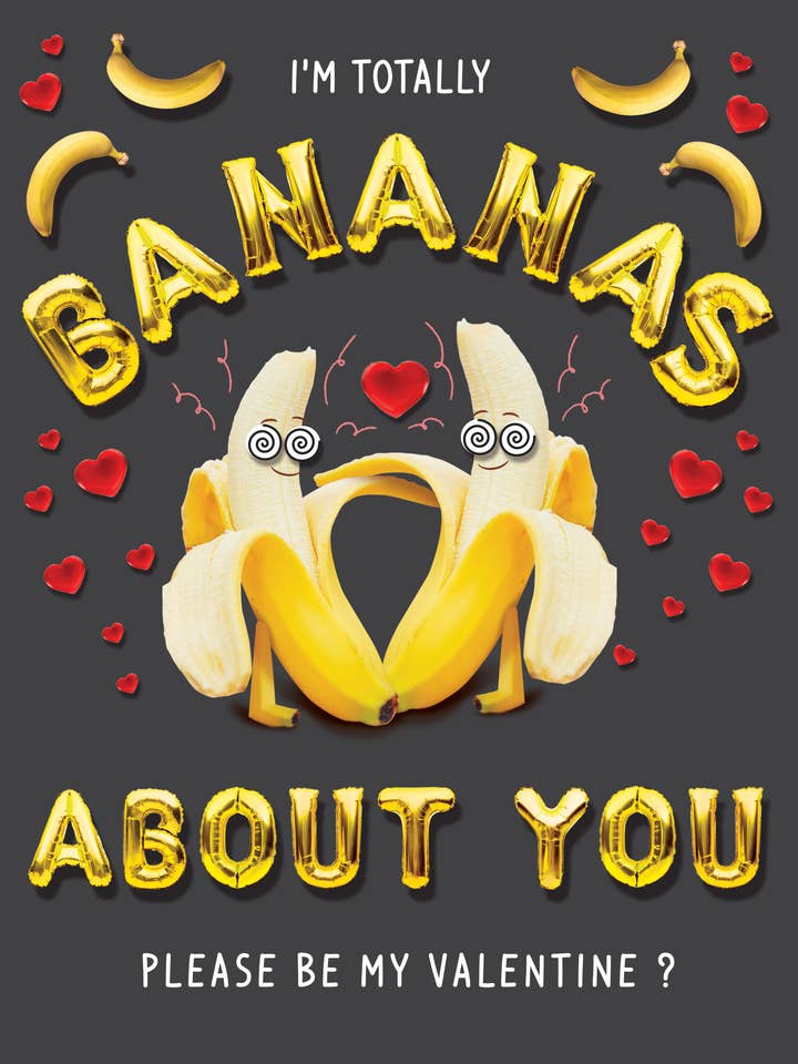 Valentinstagskarte, Offen, Bananenpaar für den Großhandel von Piccadilly Greetings