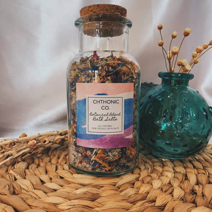 Chthonic Co. Botanical Blend Bath Salts 8oz for wholesale by Chthonic Co.