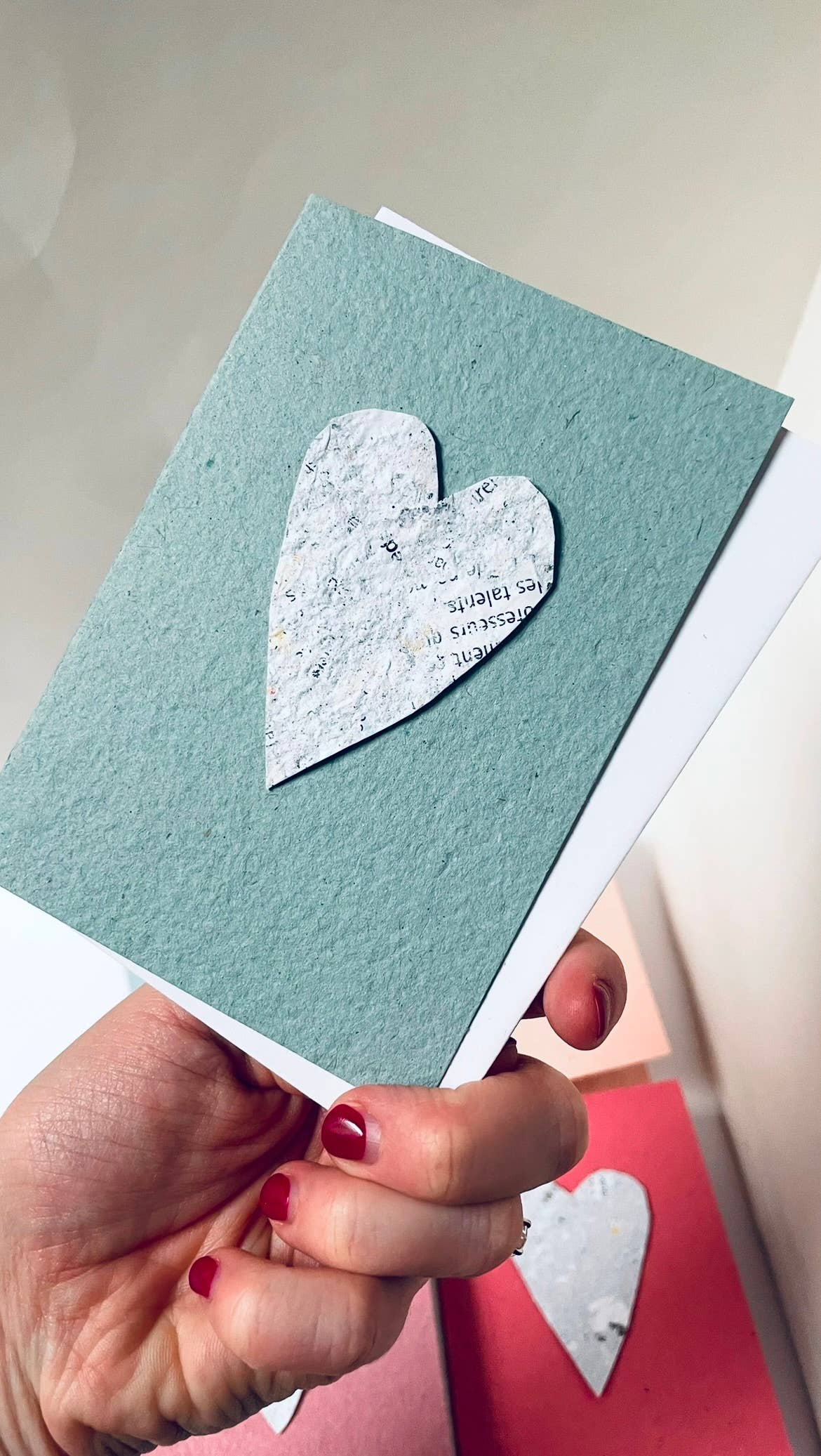 Atelier By Cat – Großhandel Liebeskarte – Mini-Magazin Herz Handgemachte Karten, Umweltfreundliche Papierkarten6